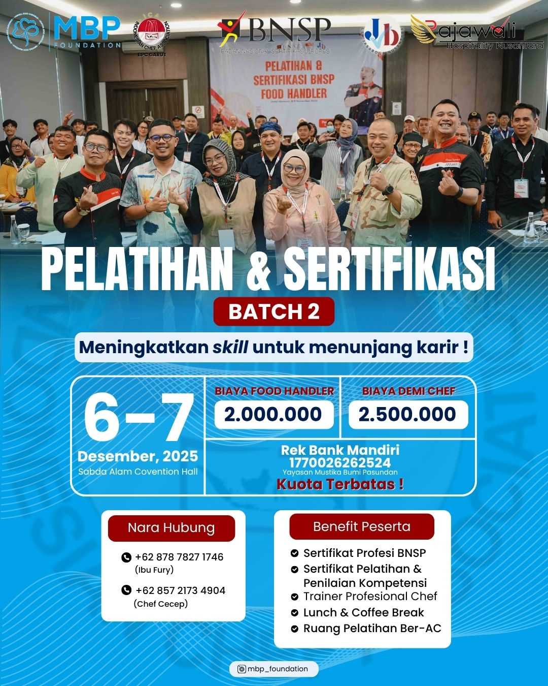 Sinergi ICA Garut dan BNSP: Pelatihan & Sertifikasi Kuliner Batch 2 Siap Cetak Profesional